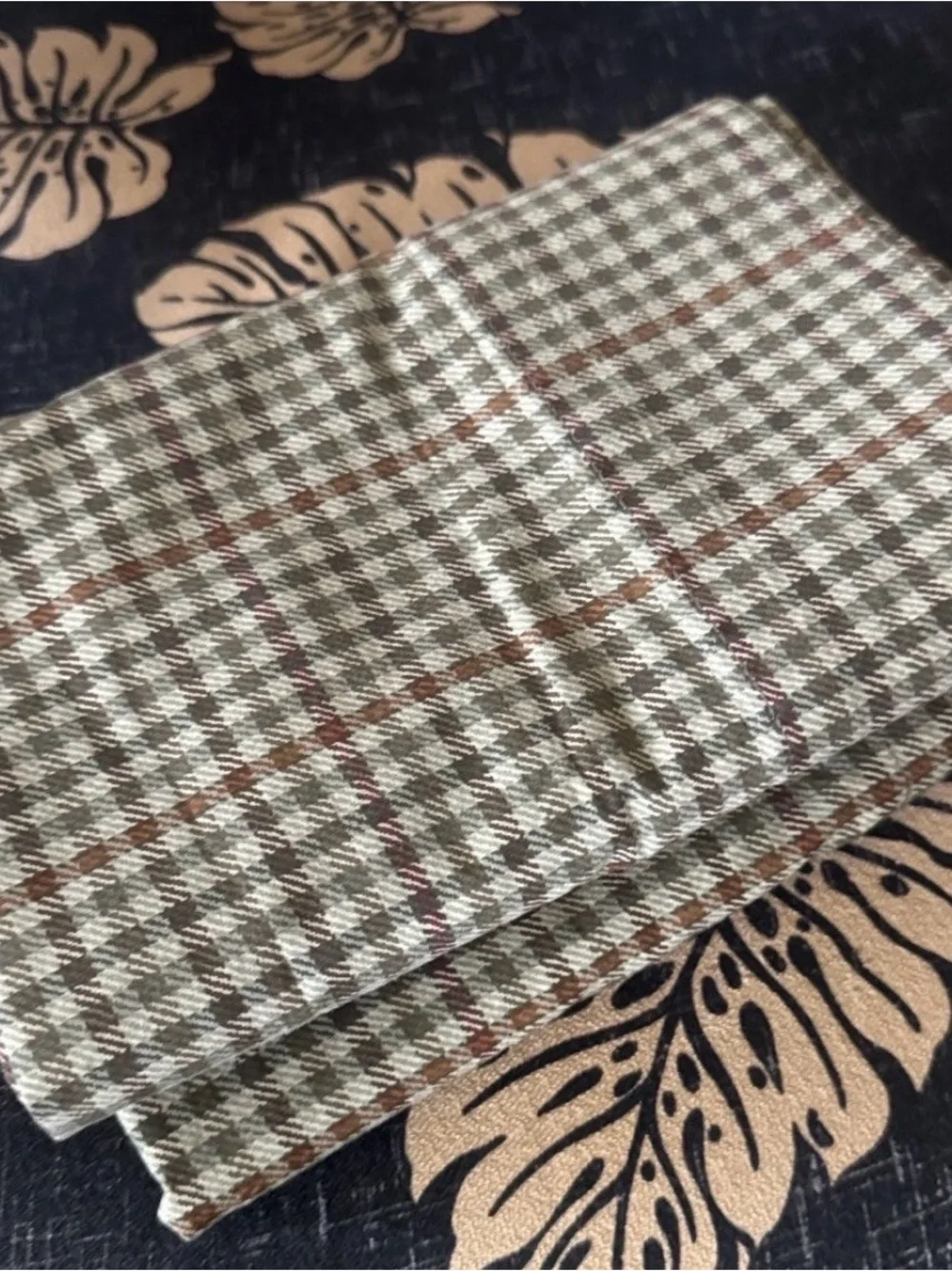 2 Vintage Ralph Lauren Churchill Tattersall King Pillowcases Brown Plaid Cotton